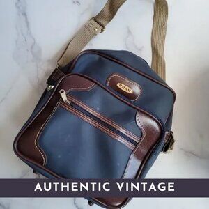 🎥 Vintage (90s) ♡ ROAM ♡ Leather & Nylon Weekender / Carry On Shoulder Bag